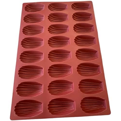 Maé Innovation Silikonform 40x60cm - 24 Madeleines Größe XL 10x6,2x2,9cm - Antihaftbeschichtung - 100%-Premium Qualität von Maé