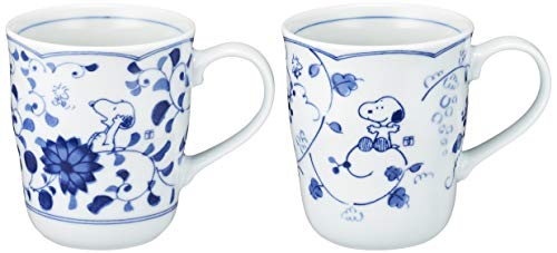 Maebata Snoopy Peanuts Bleu et Blanc Kanesho poterie Paire Mug 630740 (Japan Import) von 金正陶器(Kaneshotouki)