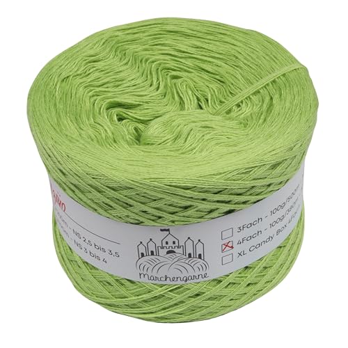 Bobbel einfarbig 200g - 760m 4 fädig Bobbel Wolle Farbverlaufsgarn handstrickgarn stricken häkeln (Blattgrün) von LiLu´s Märchengarne
