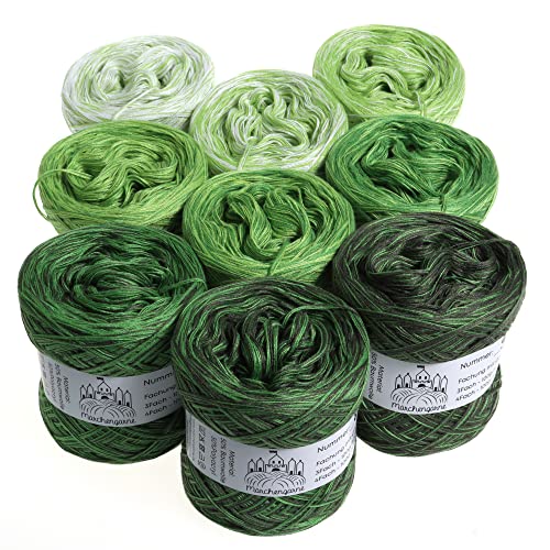 Farbverlaufsgarn Bobbel Candy Box 4Fädig Waldmeisterbowle XL Box - Gesamt 3800m/1000g - 4Fach von LiLu´s Märchengarne