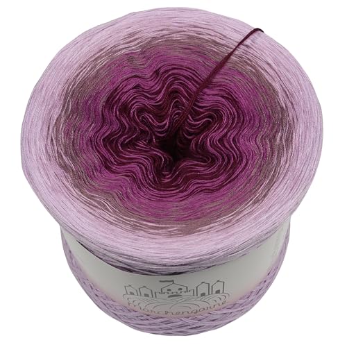 Farbverlaufsgarn Bobbel Wolle Größe wählbar Strickwolle Häkeln … (Auszeit - Lavendel außen, 400g/1520m - 4Fach) von LiLu´s Märchengarne