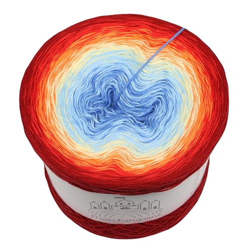 Farbverlaufsgarn Bobbel Wolle Größe wählbar Strickwolle Häkeln … (Seejungfrau - Burgund außen, 300g/1140m - 4Fach) von LiLu´s Märchengarne