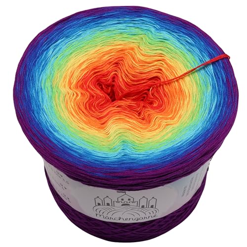 Farbverlaufsgarn Tanz der Farben 4 fädig Bobbel Wolle häkeln stricken (Tanz der Farben - Bischof außen, 4 Fach - 400g/1520m) von LiLu´s Märchengarne
