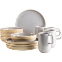 MÄSER Frühstücks-Geschirrset "CANDY, aus Steinzeug", (Set, 12 tlg.), Geschirr-Set, Service von Mäser