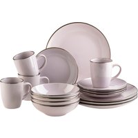 MÄSER Kombiservice "METALLIC RIM, Geschirr-Set, Steinzeug" von Mäser