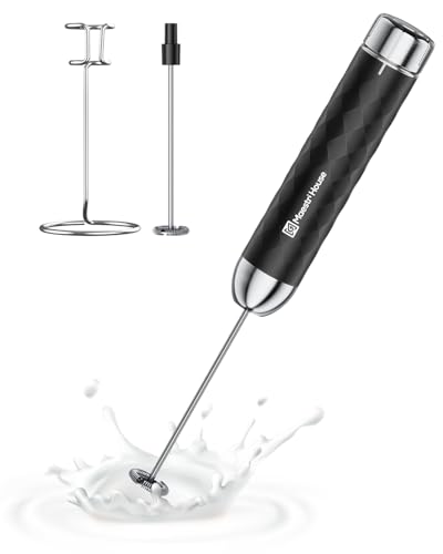 Maestri House Milchaufschäumer, Elektrischer Schneebesen Mit Stufenloser Geschwindigkeitsregelung, Wiederaufladbarer Mixer Mit Schneebesen Und Ständer Aus Edelstahl, Getränkemixer Für Matcha von Maestri House