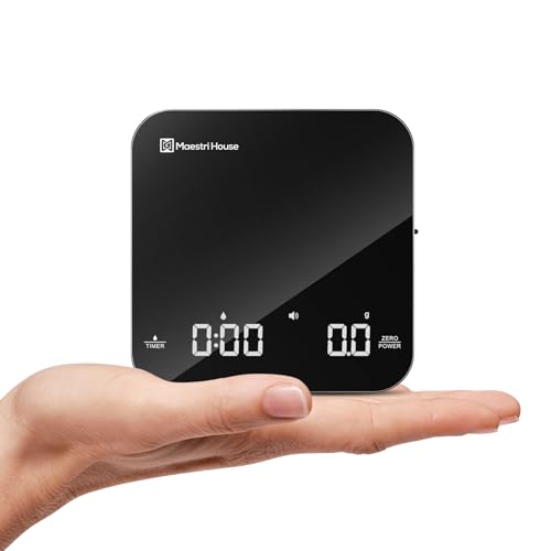 Maestri House Mini-Kaffeewaage mit Timer, Wiederaufladbare Espresso Waage, Präzise 2kg/0,1g Waage für Espresso & Pour-Over, Tragbare Digitale Küchenwaage mit Automatischer Zeitmessung Maestri House Mini-Kaffeewaage mit Timer, Wiederaufladbare Espresso Waage, Präzise 2kg/0,1g Waage für Espresso & Pour-Over, Tragbare Digitale Küchenwaage mit Automatischer Zeitmessung von Maestri House