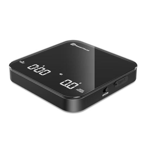 Maestri House Mini-Kaffeewaage mit Timer, Wiederaufladbare Espresso Waage, Präzise 2kg/0,1g Waage für Espresso & Pour-Over, Tragbare Digitale Küchenwaage mit Automatischer Zeitmessung von Maestri House