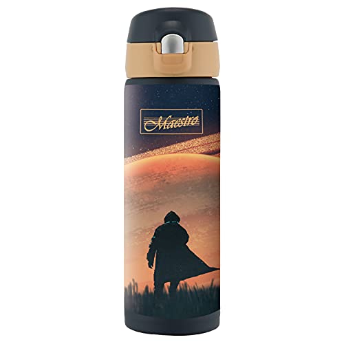 Maestro MR-1634 Thermobecher Kaffeebecher Thermoskanne Isolierbecher Isolierflasche aus Edelstahl für Warm- oder Kaltgetränke 400ml (Space / Weltraum) von Maestro