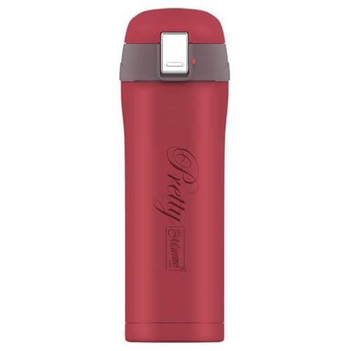 Maestro MR-1643 Pretty Thermobecher Kaffeebecher Thermoskanne Isolierbecher Isolierflasche aus Edelstahl für Warm- oder Kaltgetränke (400ml, Rosa) von Maestro