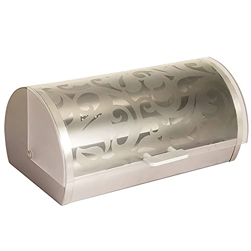 Maestro MR-1671S Brotkasten, Schiebedeckel, Brot-und Gebäckaufbewahrungsbehälter, Elegantes Design, Edelstahl, Acryl, Bread Box, Metall, Grau, 39 x 26 x 15 cm. Maestro MR-1671S Brotkasten, Schiebedeckel, Brot-und Gebäckaufbewahrungsbehälter, Elegantes Design, Edelstahl, Acryl, Bread Box, Metall, Grau, 39 x 26 x 15 cm. von Maestro