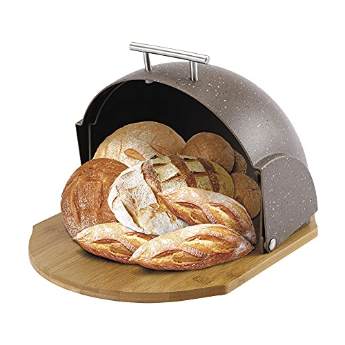 Maestro MR-1678-BR Brotkasten, Schiebedeckel, Brot- und Gebäckaufbewahrungsbehälter, Modernes Design, Bread Box, Braun Maestro MR-1678-BR Brotkasten, Schiebedeckel, Brot- und Gebäckaufbewahrungsbehälter, Modernes Design, Bread Box, Braun von Maestro