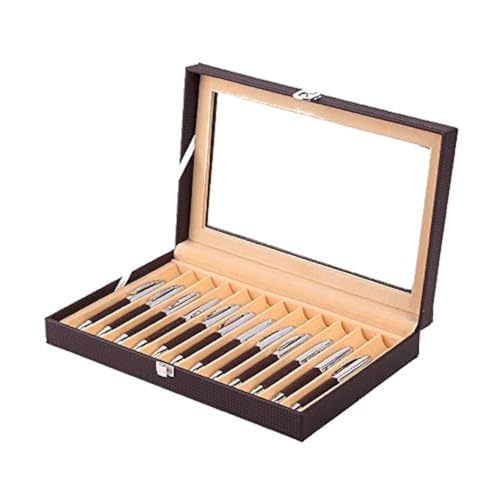 MR Maestro Relojero - Luxus Stifthalterbox mit Vitrine | Platz für 12 Schreibgeräte | Füllfederhalterbox | Kugelschreiber Aufbewahrung | Kunstleder hohe Widerstandsfähigkeit Schwarze MR Maestro Relojero - Luxus Stifthalterbox mit Vitrine | Platz für 12 Schreibgeräte | Füllfederhalterbox | Kugelschreiber Aufbewahrung | Kunstleder hohe Widerstandsfähigkeit Schwarze von Maestrorelojero