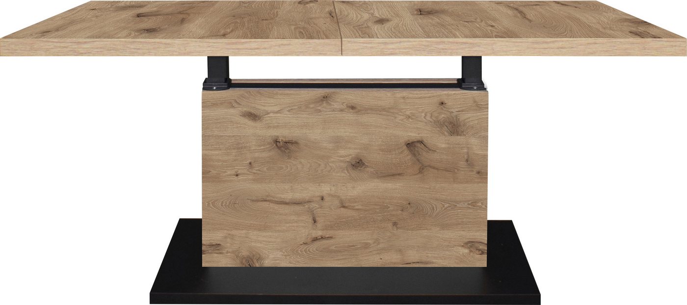Mäusbacher Couchtisch Lift Couchtisch, höhenverstellbar 56-75cm, Breite Tischplatte 120-160cm, Metallgestell von Mäusbacher