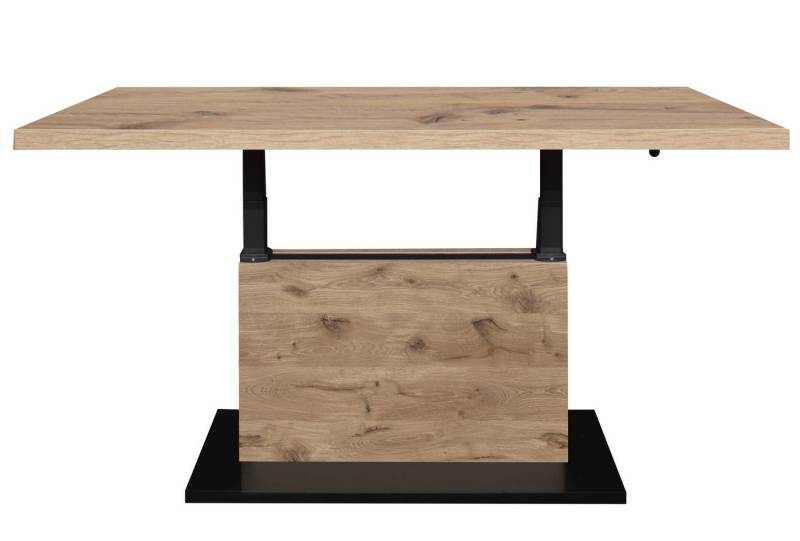 Mäusbacher Couchtisch höhenverstellbar, viking oak Dekor / schwarz - 120x49/68x70cm (BxHxT) von Mäusbacher