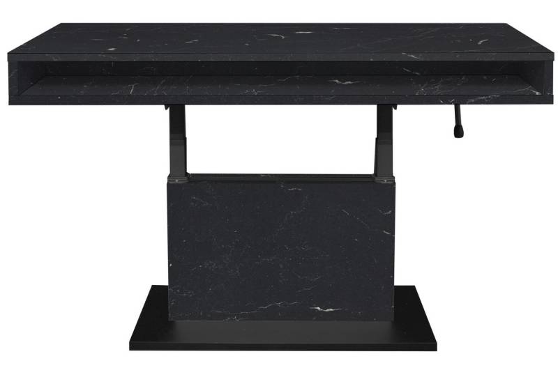 Mäusbacher Couchtisch in keramik optik schwarz / schwarz - 110x59/78x60cm (BxHxT) von Mäusbacher