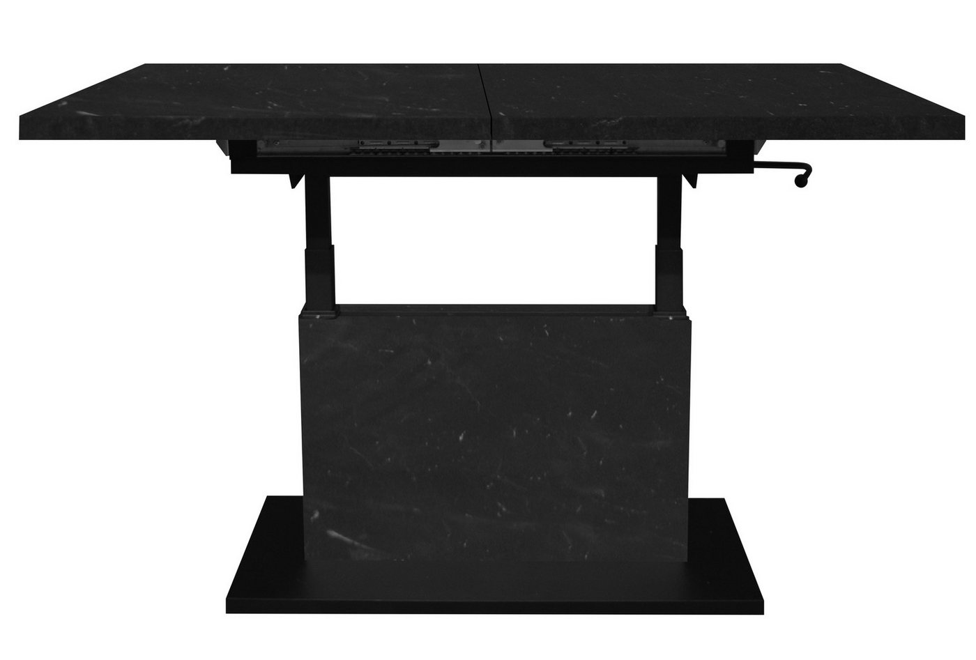 Mäusbacher Couchtisch keramik optik schwarz / schwarz - 120/160x59/75x60cm (BxHxT) von Mäusbacher