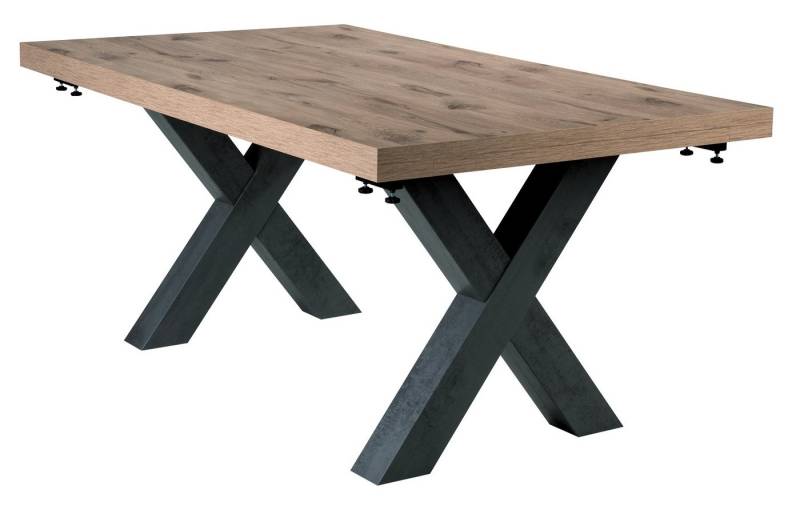 Mäusbacher Esstisch BIG SYSTEM DELUXE, B 175 x T 100 cm, Graphit Dekor, Viking Eiche Dekor, Tischplattenstärke 6,5 cm von Mäusbacher