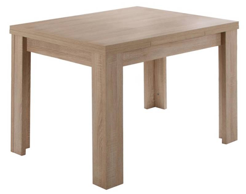 Mäusbacher Esstisch MONZI ca. 80 (136) x 60 cm in Eiche sägerau Dekor von Mäusbacher