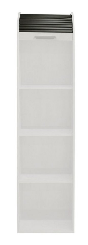 Mäusbacher Jalousieschrank in weiß matt lack / graphit mit 2 Einlegeböden (BxHxT: 46x192x44 cm) von Mäusbacher