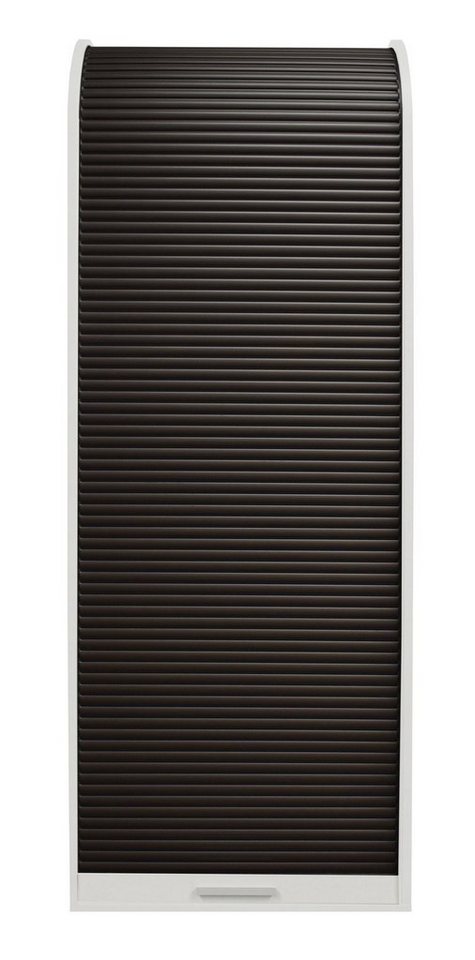 Mäusbacher Jalousieschrank in weiß matt lack / graphit mit 2 Einlegeböden (BxHxT: 69x192x44 cm) von Mäusbacher