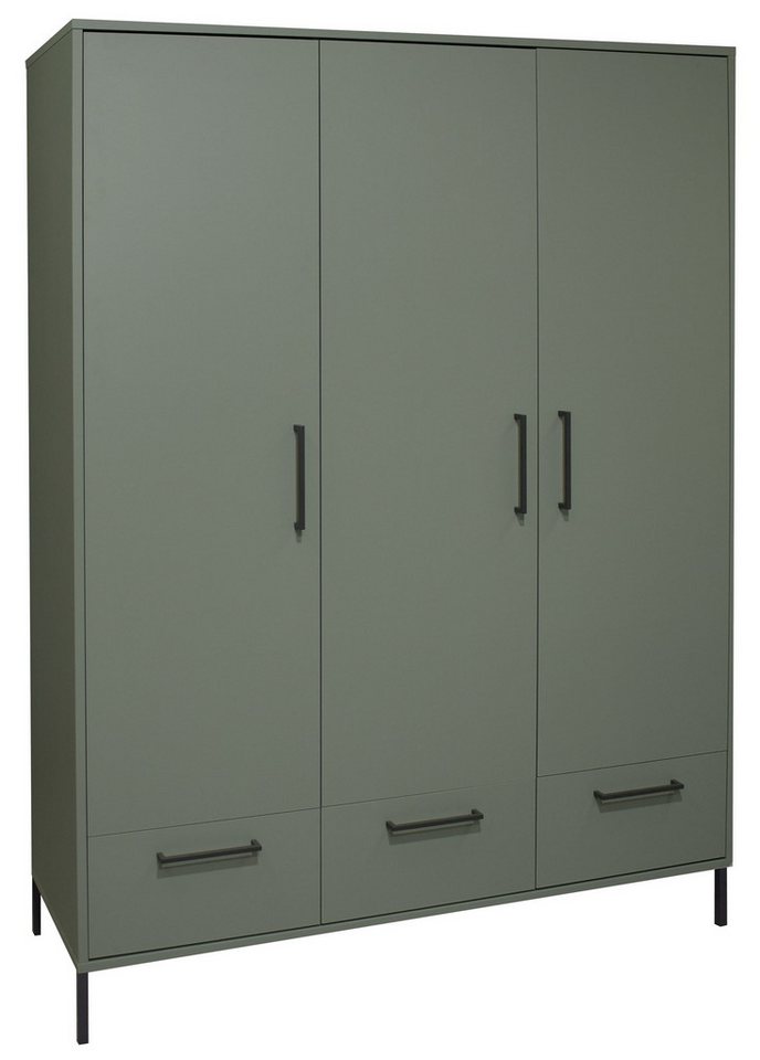 Mäusbacher Kleiderschrank in pine green matt - 148x195x51cm (BxHxT) von Mäusbacher