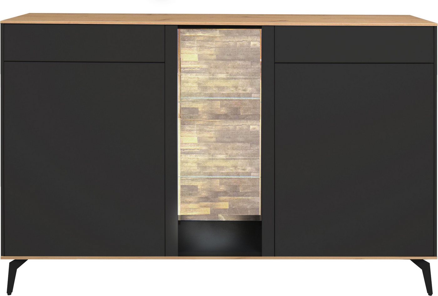 Mäusbacher Kommode, Faro Sideboard 159 cm, inkl. Beleuchtung, Push to open, Metallfüße Mäusbacher Kommode, Faro Sideboard 159 cm, inkl. Beleuchtung, Push to open, Metallfüße von Mäusbacher