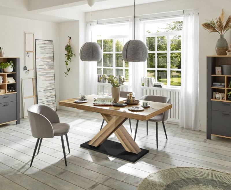 Mäusbacher Kulissentisch in plankeneiche - 180x76x90cm (BxHxT) von Mäusbacher