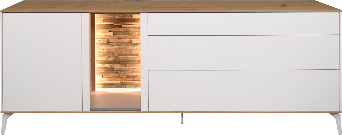 Mäusbacher Lowboard, Faro Lowboard B 207 cm, inkl. Beleuchtung, Push to open, Metallfüße Mäusbacher Lowboard, Faro Lowboard B 207 cm, inkl. Beleuchtung, Push to open, Metallfüße von Mäusbacher