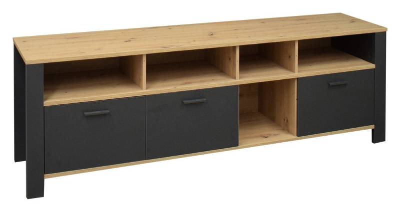 Mäusbacher Lowboard NELE, Anthrazit matt, Asteiche Dekor, B 193 cm x H 62 cm Mäusbacher Lowboard NELE, Anthrazit matt, Asteiche Dekor, B 193 cm x H 62 cm von Mäusbacher