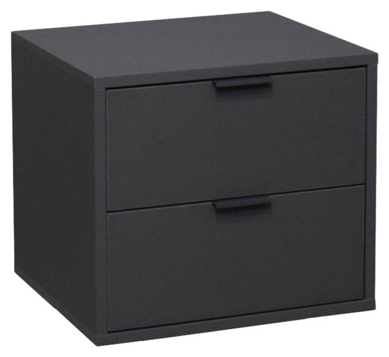 Mäusbacher Nachttisch BONNIE, B 51 cm, Anthrazit matt lackiert, mit 2 Schubladen, wandhängend Mäusbacher Nachttisch BONNIE, B 51 cm, Anthrazit matt lackiert, mit 2 Schubladen, wandhängend von Mäusbacher
