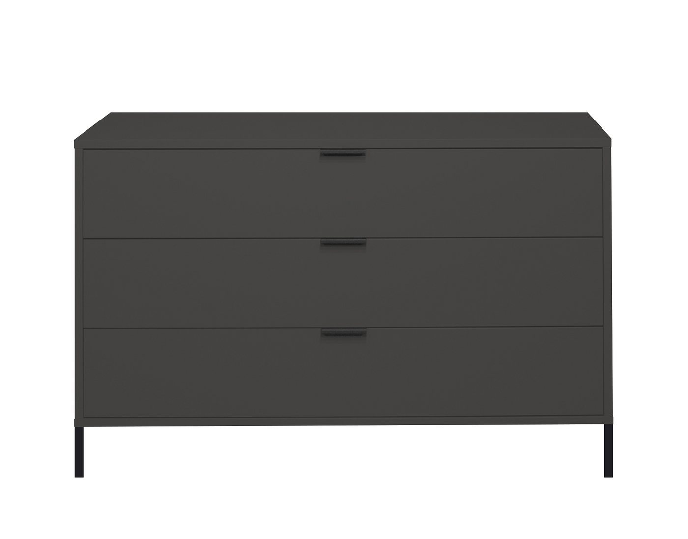 Mäusbacher Schubkastenkommode in anthrazit matt lack - 119x80x45cm (BxHxT) von Mäusbacher