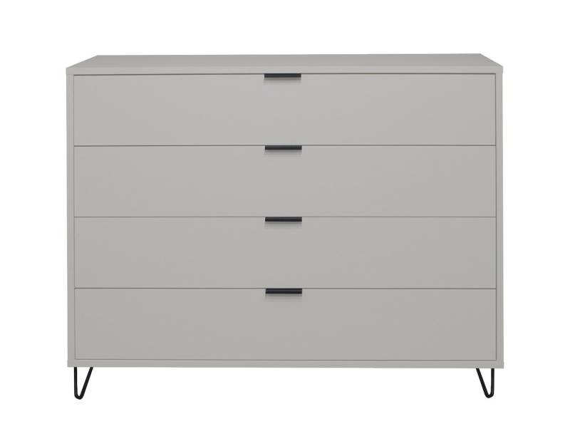 Mäusbacher Schubkastenkommode in kreidegrau matt lack - 119x101x45cm (BxHxT) von Mäusbacher