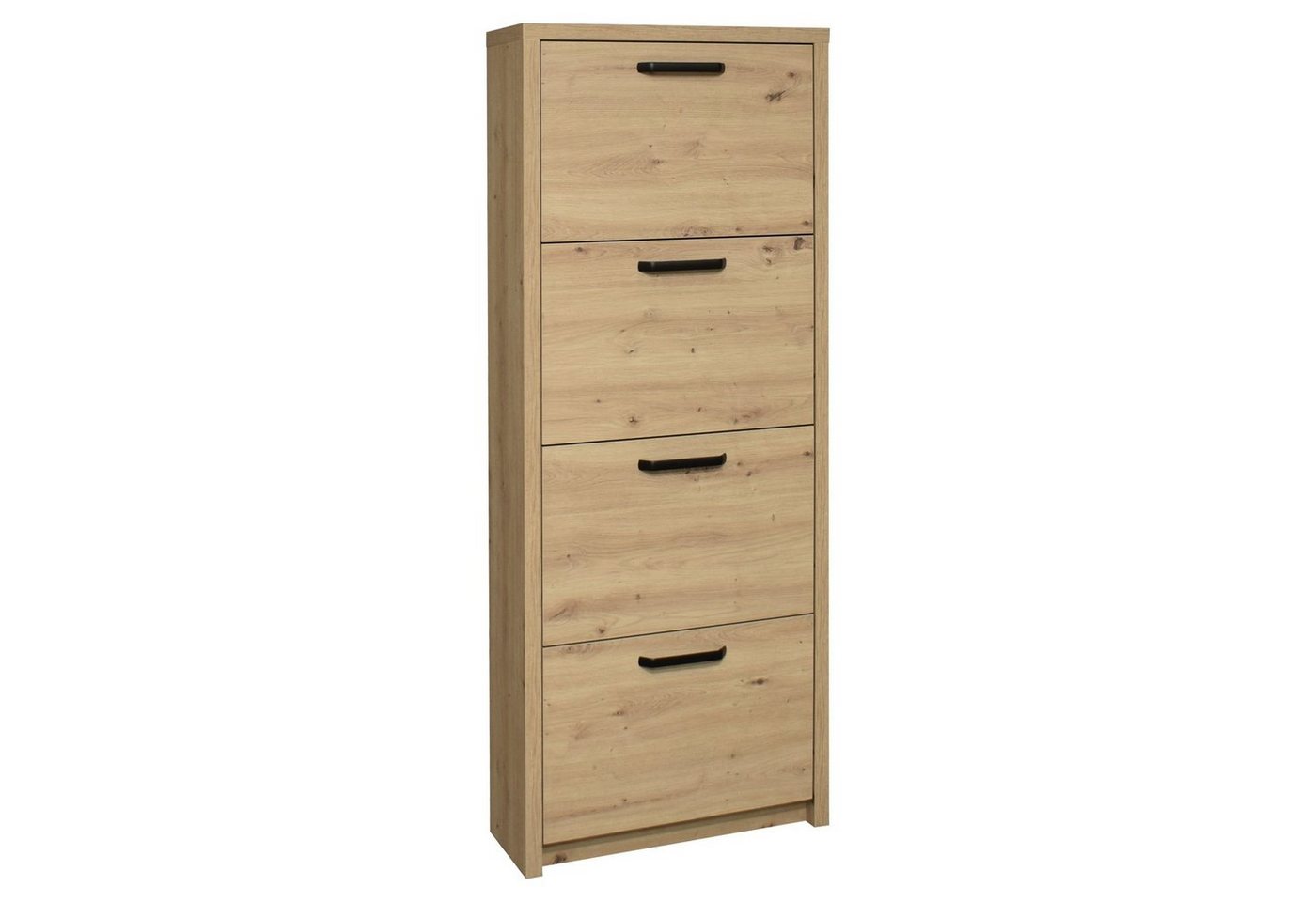Mäusbacher Schuhschrank Schuhkipper, 4 Klappen, Asteiche Dekor, B 64 x H 169 x T 24 cm von Mäusbacher
