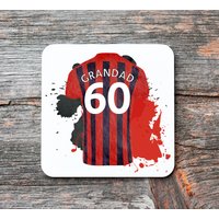 Bournemouth Afc Untersetzer | Individuelles Geschenk Papa Freund Fußballshirt Vatertag Grandad Lehrer Personalisiertes Fußball von Maevii