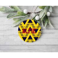 Feuerwerk Weihnachtsbaumschmuck | Individuell Weihnachtsgeschenk Kugel Papa Freund Mama Fußball Geprellte Banane Retro 90Er Jahre von Maevii