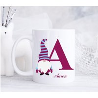 Weinrotes Und Blaues Alphabet Wichtelbecher | West Ham Becher Aston Villa Burnley Geburtstagsgeschenk Personalisiertes Fußball Geschenk von Maevii