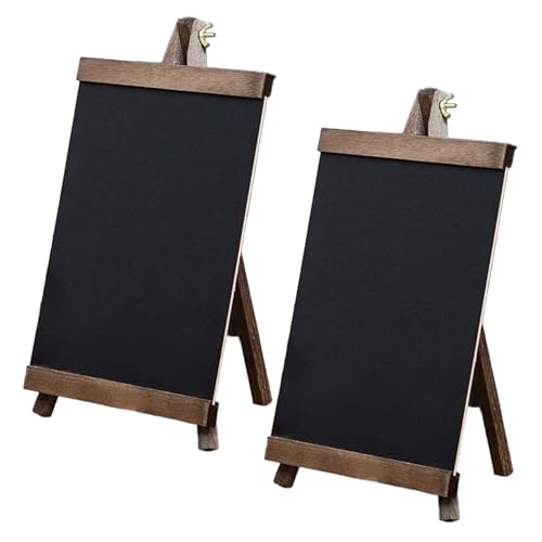 2 Stücke Kreidetafel Mit Ständer, Kreidetafel Mit Holzrahmen, Klein Kreidetafels Tischaufsteller, Desktop-Display-Menütafel Mit Holzhalterung, Küchen-Nachrichtenbrett Für Restaurants, Hotels (B) von Mafagwre