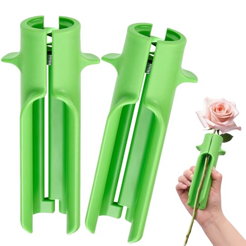 Mafagwre 2 Stück Rosen Dornen Entferner, Dornschneider Reiniger Werkzeug, Blatt-Stripper-Werkzeug, Rosen Dornen Entferner Werkzeug zum Entfernen für Garten Floristik Rosen und Blattentfernung (A) von Mafagwre