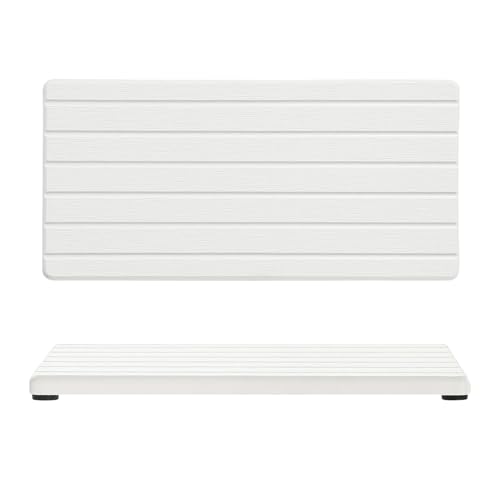 Mafagwre 2 Stücke Badematte Stein, Stone Drying Mat, Wasserabsorbierender Stein Badezimmer Waschbecken Matte, halten Sie Ihre Badezimmer- und Küchenarbeitsplatten trocken und ordentlich (A) von Mafagwre