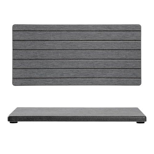 Mafagwre 2 Stücke Badematte Stein, Stone Drying Mat, Wasserabsorbierender Stein Badezimmer Waschbecken Matte, halten Sie Ihre Badezimmer- und Küchenarbeitsplatten trocken und ordentlich (B) von Mafagwre