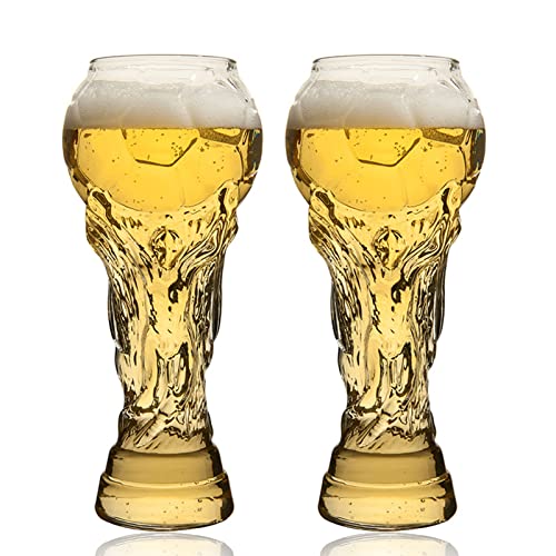 Mafagwre 2022 WM Bierglas 2er Set, Fußball Hercules Krug Gläser Bierkrug, Lustiger Kreative Fußballkrüge Für Party Bar Zubehör Und Fußballliebhaber (600ML) von Mafagwre