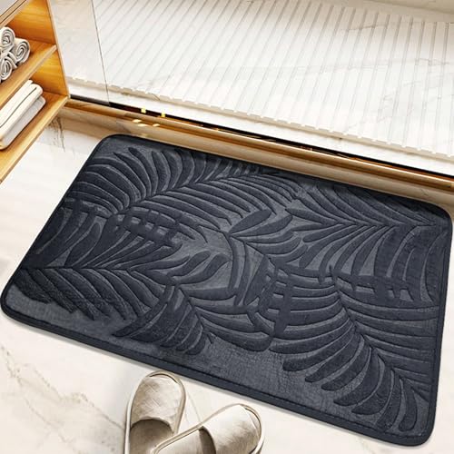 Mafagwre 80 X 50 cm Memory Foam Badematte rutschfest, Badematte Memoryschaum, Badteppich Saugfähige, Waschbar Badematte, Deko Fussmatte rutschfeste Matte Für Badezimmer Wohnzimmer (A) von Mafagwre