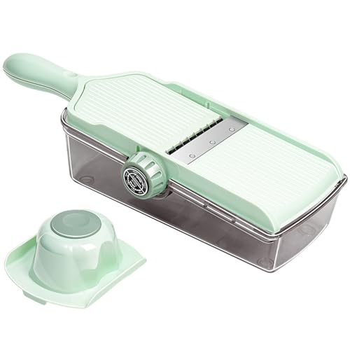 Mafagwre Gemüseschneider Slicer Dicer, Gemüsehobel, Zwiebelschneider, Kartoffelschneider, Multifunktionsschneider Zwiebel, Julienneschneider Mit Aufbewahrungsbehälter, Küchen Gadgets (A) von Mafagwre