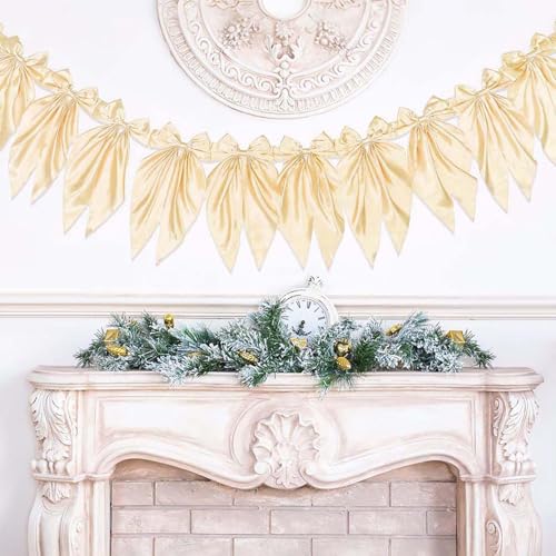 Schleifengirlande,10 Stück Schleifen Partydeko, Rosa Schleife Geburtstag Dekorationen, Satin Schleifengirlanden, Vorbespannte Schleife, Bögen Girlande Für Zuhause, Party-Dekoration (D) von Mafagwre