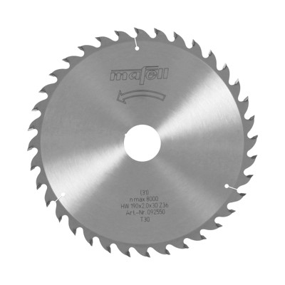 Kreissägeblatt ø190 x 2,0 x 1,2 x 30mm 36WZ von Mafell