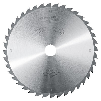 Kreissägeblatt ø250 x 2,8 x 2,0 x 30mm 40WZ von Mafell