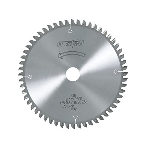 Mafell Sägeblatt-HM, 168 x 1,2/1,8 x 20 mm, Z 56, WZ, für Querschnitte in Holz von Mafell