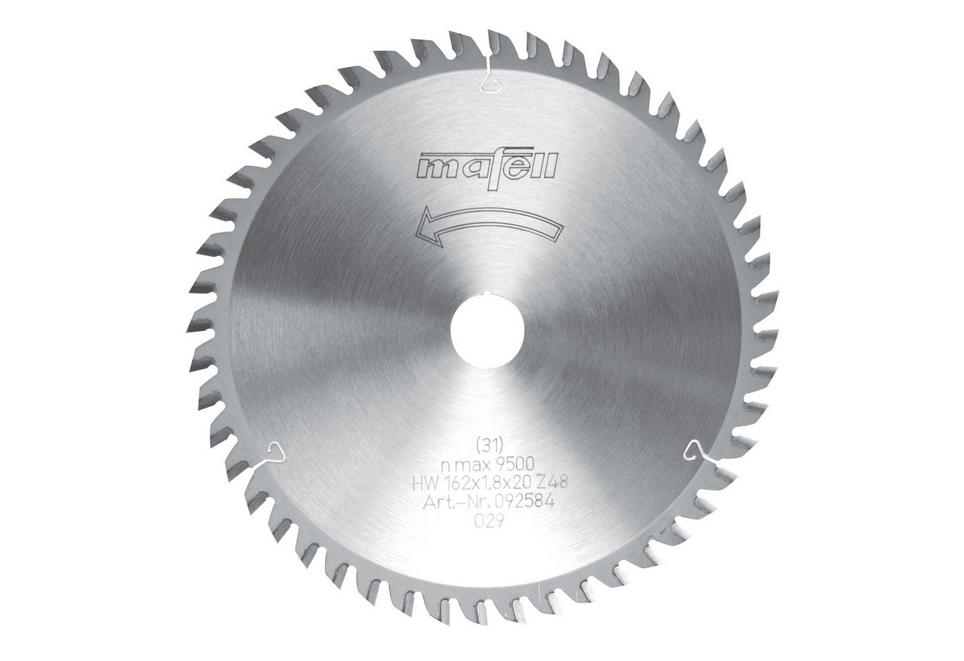 Mafell Sägeblatt Mafell Sägeblatt-HM, 162 x 1,2 / 1,8 x 20 mm, Z 48, WZ, für universel von Mafell