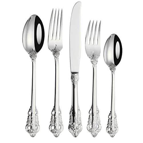 Mafier Elegant cutlery set for 4 people, 20 pieces, 18/10 polished stainless steel, glossy, fine silver cutlery and dishwasher safe von Mafier